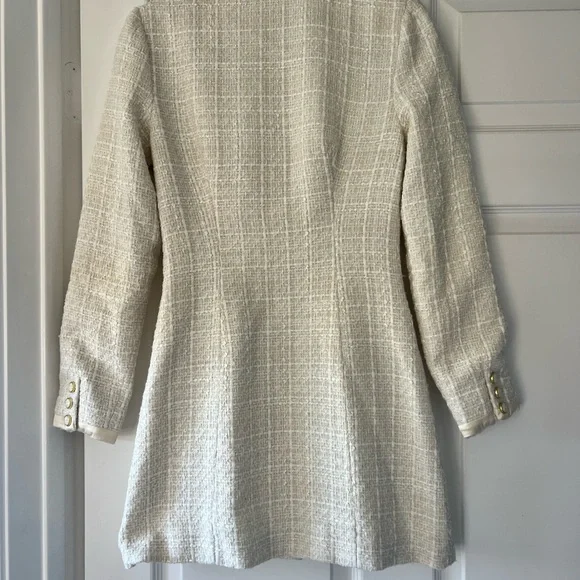 Reformation Ivory Textured Long Blazer - Picture 2 of 3